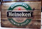 Metalen Reclamebord Heineken Premium in reliëf-(30x20cm)., Collections, Marques & Objets publicitaires, Envoi, Panneau publicitaire
