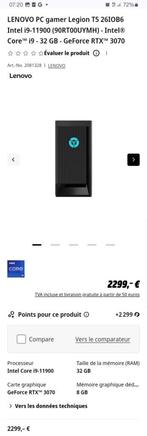 PC GAMER 1750 euro BIJNA NIEUWE CONFIGURATIE VAN HOGE KWALIT, Computers en Software, Desktop Pc's, Ophalen, 32 GB, Intel Core i9