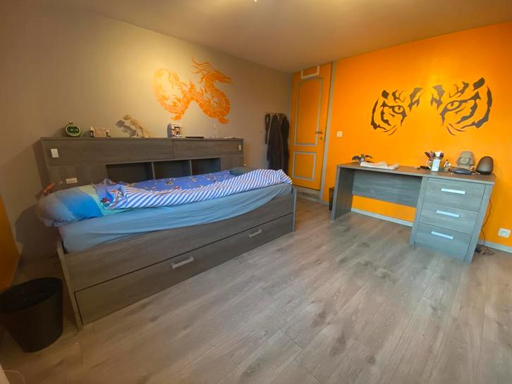 Slaapkamer voor tiener/kind en bureau, Kinderen en Baby's, Kinderkamer | Complete kinderkamers, Gebruikt, Jongetje of Meisje, Ophalen