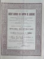 Crédit Ouvrier du Canton de Jodoigne - 1927 - certificat, Ophalen of Verzenden, 1920 tot 1950, Certificaat van aandeel