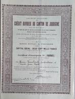 Crédit Ouvrier du Canton de Jodoigne - 1927 - certificat, Enlèvement ou Envoi, 1920 à 1950, Certificat d'action