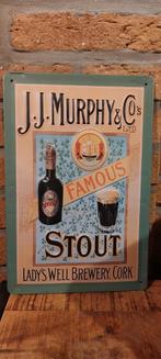 Enseigne publicitaire J.J. Murphy & Co Célèbre Stout, Collections, Marques de bière, Panneau, Plaque ou Plaquette publicitaire