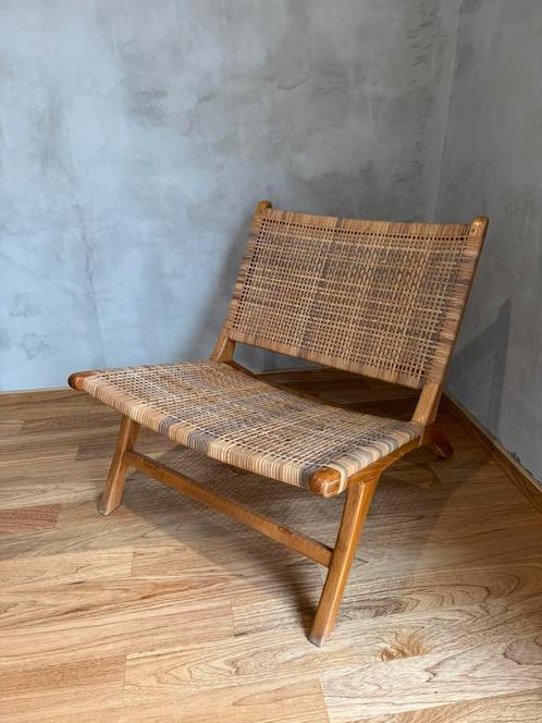 Rotan lounge bank (stoel), Huis en Inrichting, Fauteuils, Gebruikt, Ophalen