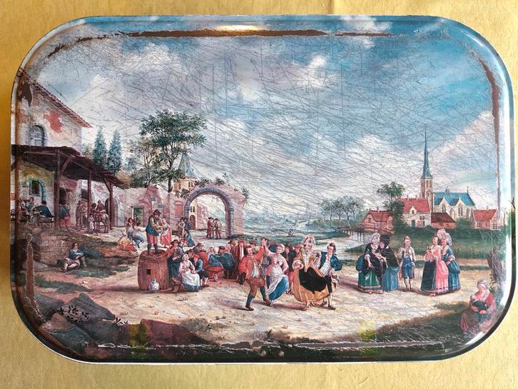 Grote blikken doos, Verzamelen, Blikken, Ophalen of Verzenden