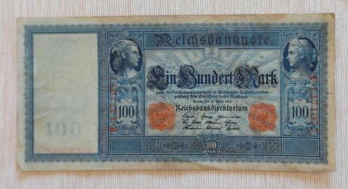 Germany 1910 - 100 Mark Reichsbanknote  No F.1271077 - P# 42, Timbres & Monnaies, Billets de banque | Europe | Billets non-euro