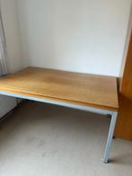 Beuken tafel met metalen poten, Gebruikt, 100 tot 150 cm, 75 cm of meer, Ophalen of Verzenden