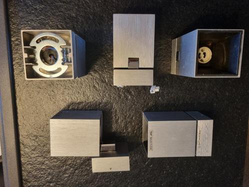 5x ALU opbouwspot - TOP selection, Huis en Inrichting, Lampen | Spots, Zo goed als nieuw, Plafondspot of Wandspot, Metaal of Aluminium