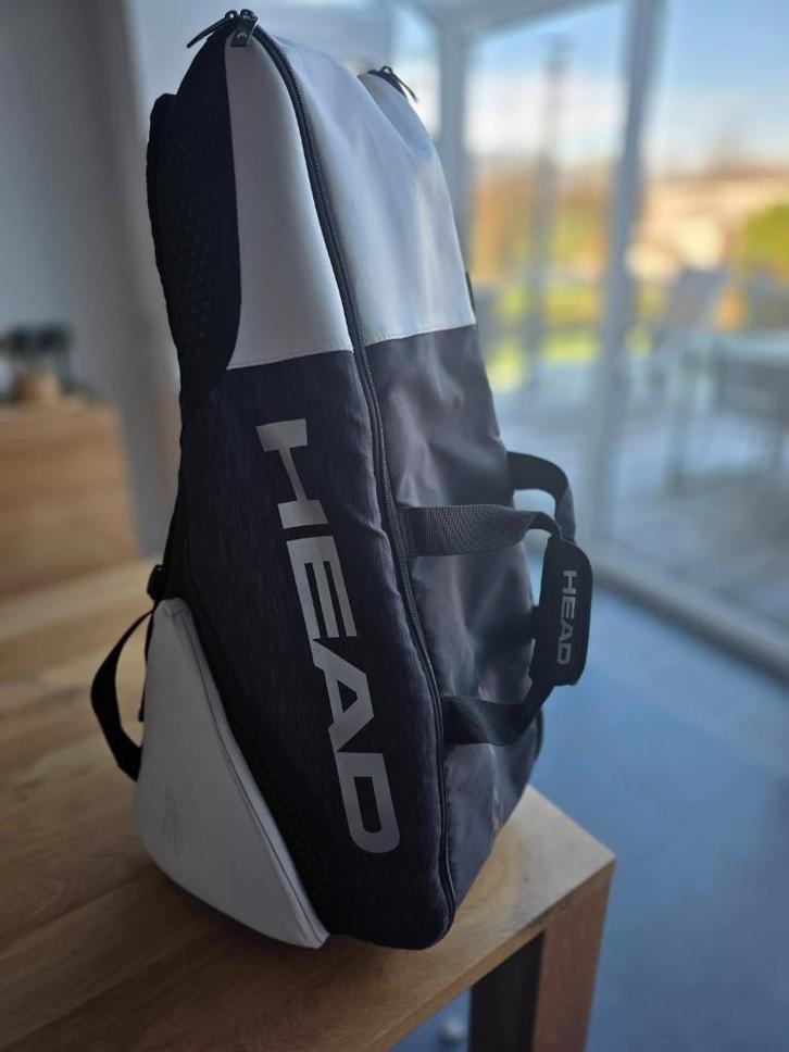 Sac de Tennis HEAD Djokovic 6R Combi Black White, Sports & Fitness, Tennis, Comme neuf, Sac, Head, Enlèvement