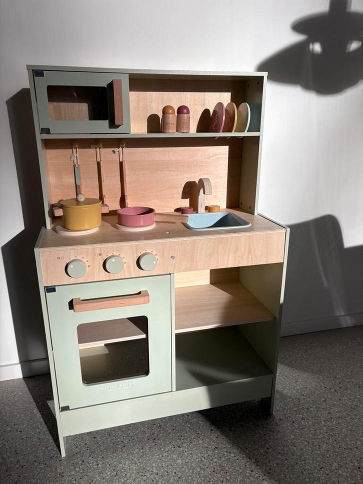Little Dutch Keukentje – Mintgroen – Topstaat, Kinderen en Baby's, Speelgoed | Speelkeukens, Zo goed als nieuw, Speelkeuken, Hout