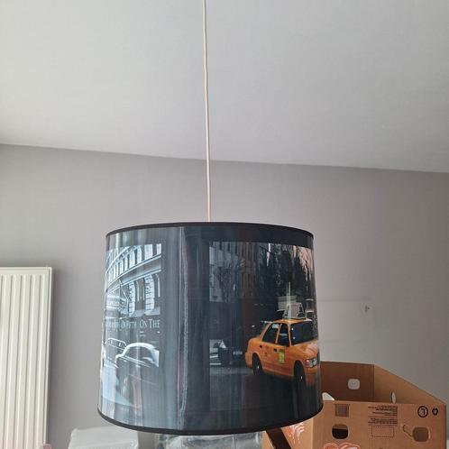 Hanglamp met taxi's New York, Huis en Inrichting, Lampen | Hanglampen, Gebruikt, Minder dan 50 cm, Kunststof, Ophalen