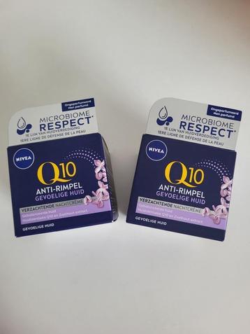2 Nivea Q10 power gevoelige huid nachtcrème anti-rimpel 50ml beschikbaar voor biedingen