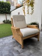 Mooie & kwalitatieve rotan fauteuil (lounge zetel), Ophalen, 75 tot 100 cm, Zo goed als nieuw, 75 tot 100 cm