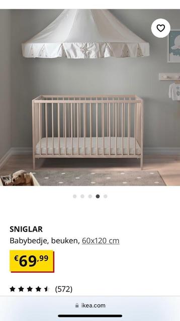 IKEA SNIGLAR Babybed – €35 beschikbaar voor biedingen
