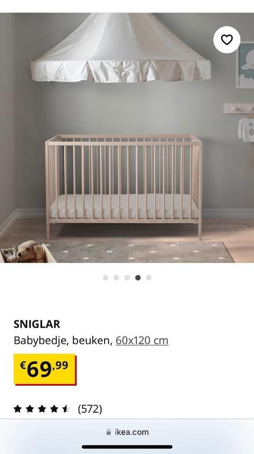 IKEA SNIGLAR Babybed – €35, Kinderen en Baby's, Babywiegjes en Ledikanten, Zo goed als nieuw, Ledikant, Ophalen