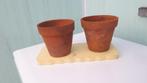 2 pots en terre cuite (diamètre 16,5 cm), Jardin & Terrasse, Pots de fleurs, Enlèvement ou Envoi