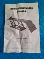 Table élévatrice moto, Motos, Enlèvement