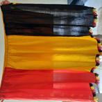 Belgische vlag katoen met franjes 1950,  100x100cm, Diversen, Vlaggen en Wimpels, Ophalen, Zo goed als nieuw