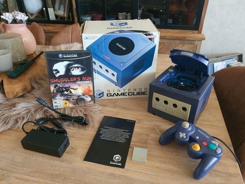 Nintendo gamecube + games + SD2SP2, Games en Spelcomputers, Spelcomputers | Nintendo GameCube, Gebruikt, Paars, Met 1 controller