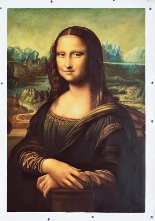 Prachtige replica van Da Vinci's Mona Lisa in olieverf, Antiek en Kunst, Kunst | Schilderijen | Klassiek, Verzenden