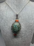 Zilveren kettinghanger met larimar, Nieuw, Ophalen of Verzenden, Met edelsteen, Zilver
