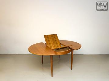 Vintage - Verlengbare ronde eettafel XL beschikbaar voor biedingen