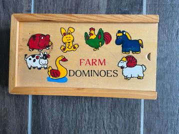 Houten domino ‘Farm dominoes’ kinderen