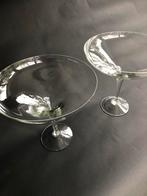 2 glazen schalen op hoge voet., Maison & Meubles, Accessoires pour la Maison | Vases, Enlèvement