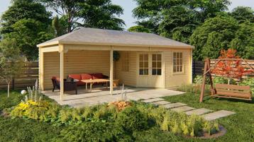 Blokhut - Tuinhuis Paiva | 44 mm | vuren onbehandeld beschikbaar voor biedingen