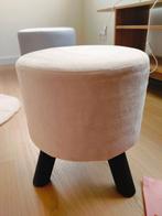 Fluwelen poefje, Rond, Comme neuf, Enlèvement, Moins de 50 cm