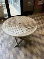 Teak tafel, Tuin en Terras, Tuintafels, Ophalen, Gebruikt, Rond, Teakhout