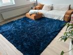 fluffy blauw tapijt azoro 280 x 260 cm, Ophalen, Zo goed als nieuw, Blauw