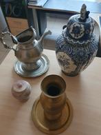 Vazen tin, Delfts blauw, koper, keramiek, Ophalen