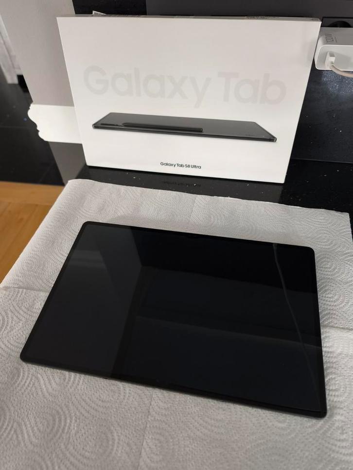 Samsung Galaxy Tab S8 Ultra 128GB WiFi + housse + boîte, Computers en Software, Android Tablets, 128 GB, Ophalen