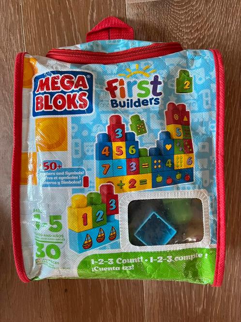 Megabloks 1-2-3 tellen maar !, Kinderen en Baby's, Speelgoed | Bouwstenen, Zo goed als nieuw, Megabloks, Ophalen of Verzenden