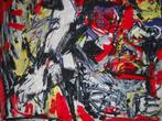 Emilio Vedova Silkscreen op textiel uit 1959 nr 258/500, Verzenden