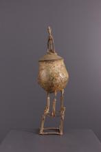 Art Africain - Urne Dogon en bronze, Antiquités & Art, Enlèvement ou Envoi