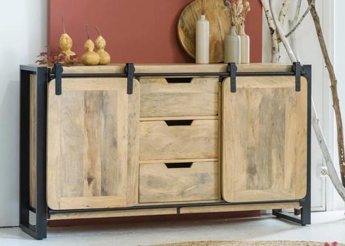 Dressoir van mangohout, Huis en Inrichting, Kasten | Buffetkasten, Gebruikt, Minder dan 100 cm, 150 tot 200 cm, 50 tot 75 cm, Met lade(s)