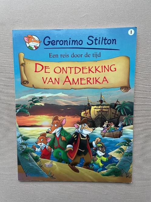 Geronimo Stilton - 1 - DE ONTDEKKING VAN AMERIKA, Boeken, Stripverhalen, Zo goed als nieuw, Eén stripboek, Ophalen of Verzenden