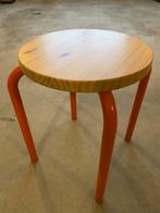 Ikea kruk oranje hout, Ophalen, Zo goed als nieuw, Hout