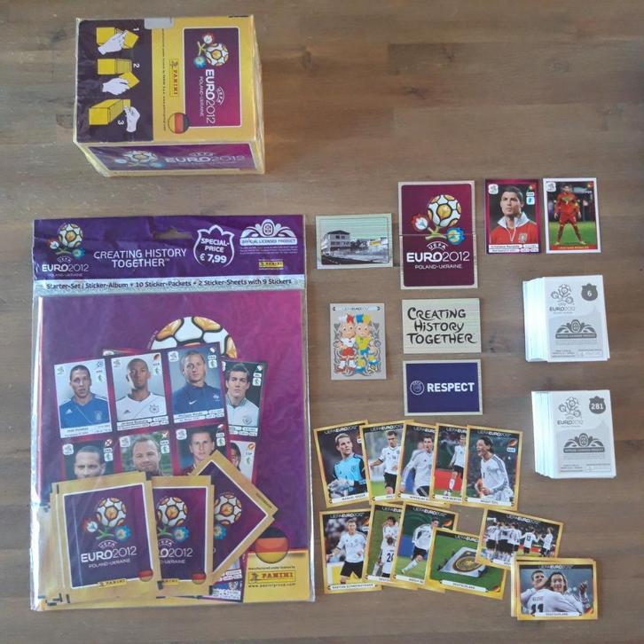 Panini EURO 2012 Volledige stickerset Duitse editie + box, Verzamelen, Sportartikelen en Voetbal, Nieuw, Poster, Plaatje of Sticker