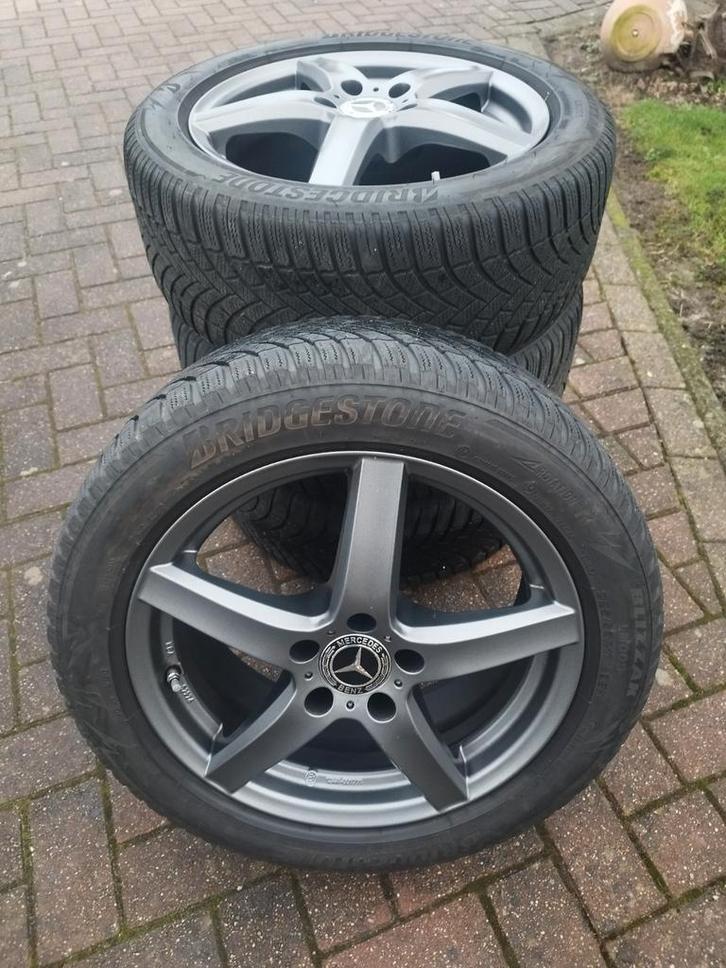 Winterbanden 225/50/R17 voor Mercedes C klasse W205+sensoren, Auto-onderdelen, Banden en Velgen, Velg(en), Winterbanden, 17 inch