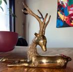 Te koop ‘vintage’ beeld liggend hert, Antiek en Kunst, Ophalen of Verzenden