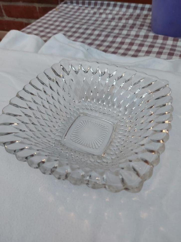 Vintage serveerschaal, Antiek en Kunst, Antiek | Glaswerk en Kristal, Ophalen of Verzenden