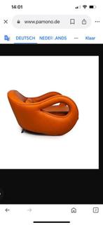 Salon Bretz ! Slowrider leder sofa orange 3 places + 1 place, Zo goed als nieuw