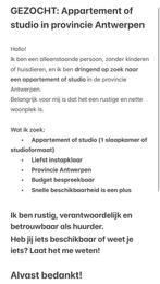 Appartement/studio provincie Antwerpen