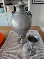 Tinnen grote kan plus Vintage Finstain Les Potstainiers Huto, Ophalen of Verzenden