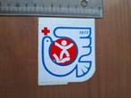 Vintage Rode Kruis sticker 1977 vredesduif, Enlèvement ou Envoi, Comme neuf, Autres types