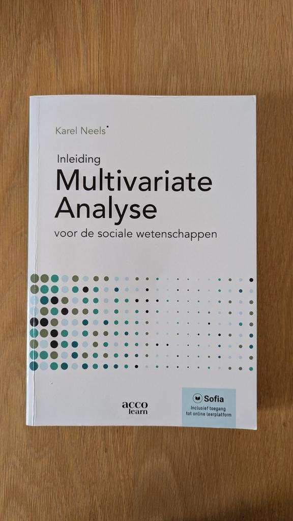 K. Neels - Inleiding Multivariate analyse 3e druk (2021), Boeken, Wetenschap, Zo goed als nieuw, Sociale wetenschap, Ophalen of Verzenden