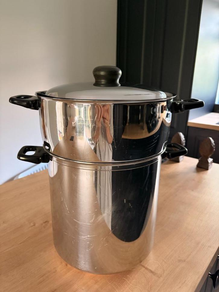 Couscoussier/cuit-vapeur, Huis en Inrichting, Keuken | Potten en Pannen, Zo goed als nieuw, Kookpan of Snelkookpan, Inox, Ophalen