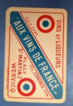 Carte à jouer Wervik (Wervicq) — Aux vins de France, A_85, Enlèvement ou Envoi, Utilisé, Carte(s) à jouer